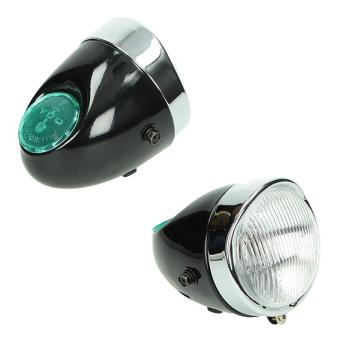 Eierlampe 102mm schwarz Chrom